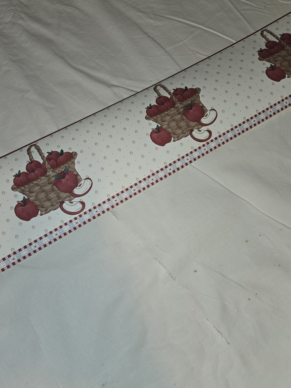 Vintage Red Apple Wallpaper Border Kitchen Cottagecore Country 90s 80s NEW